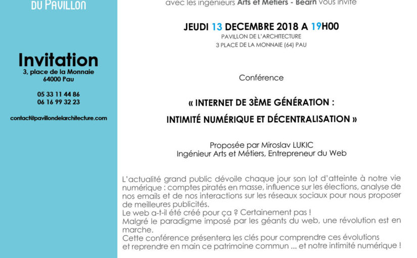 Internet de 3ième Génération : Intimité numérique et décentralisation